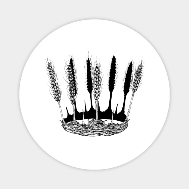 Crown of wheat Magnet by ArtbyGraves